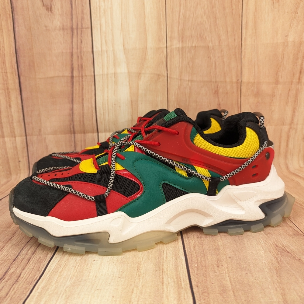 MAZINO Men's Strata Multicolor Sz 10.5 Streetwear Sneakers Colorblock